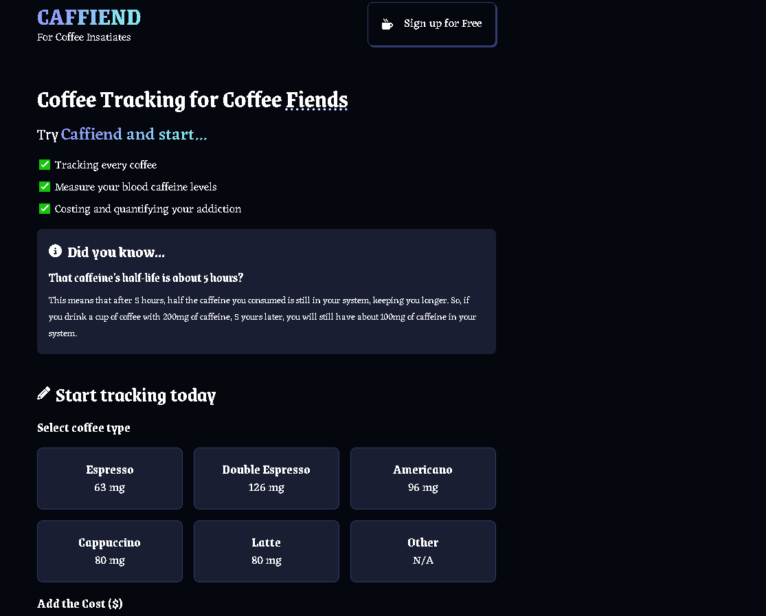 Caffeine Tracker